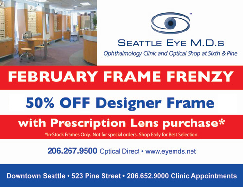 Seattle Eye M.D.s Optical February Sale